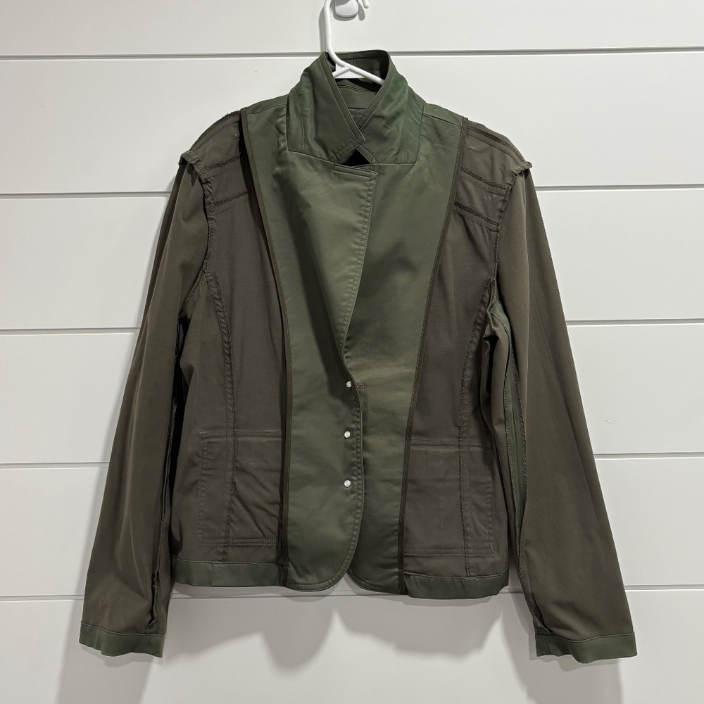 Renuar Collection ladies green jacket button closure cotton nylon blend size 12 - Picture 11 of 16